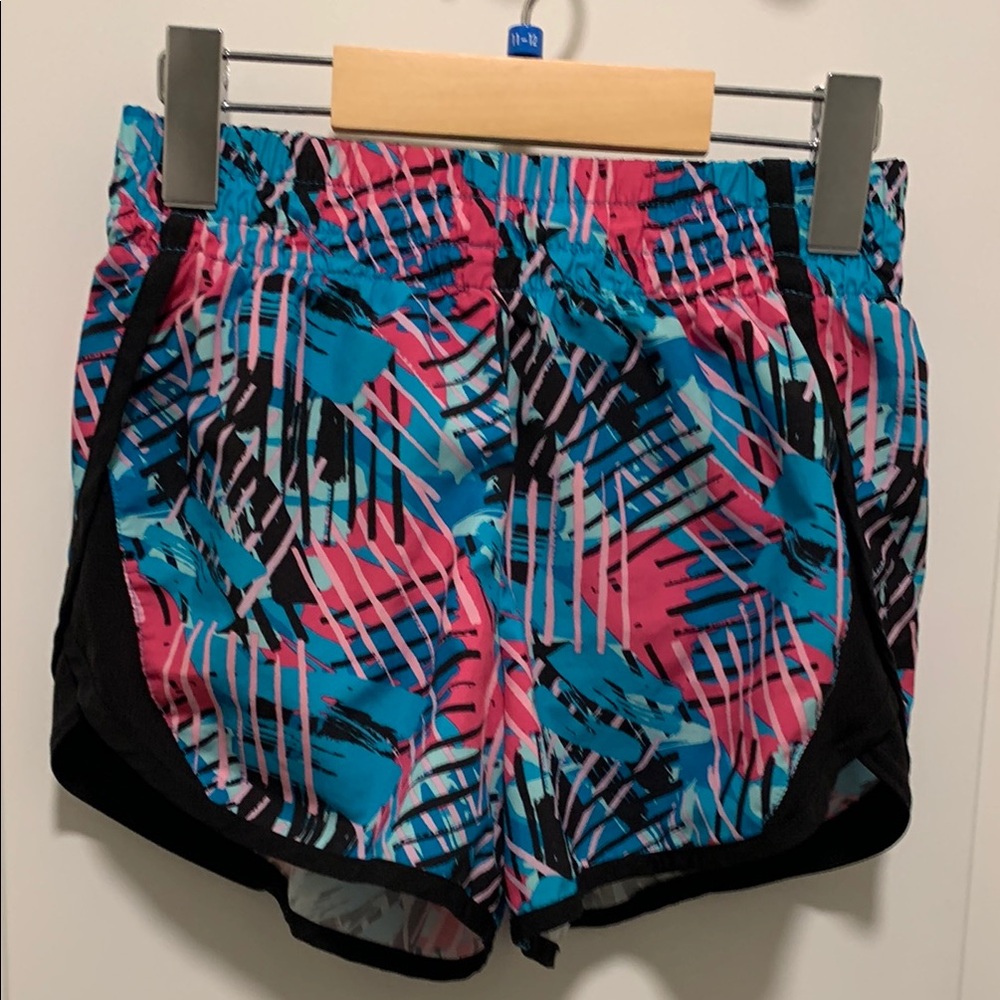 Athletic Works Blue and Pink Athletic Shorts Lightweight Elastic Waist